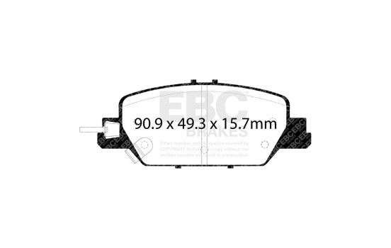 Brake pad set Yellowstuff DP43085R EBC, Image 3