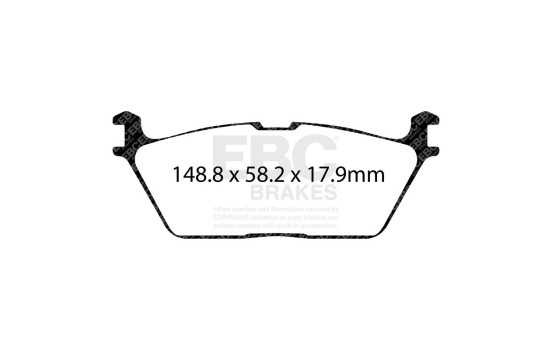 Brake pad set Yellowstuff DP43095R EBC, Image 3