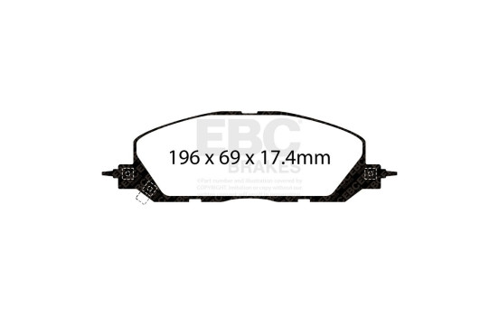 Brake pad set Yellowstuff DP43118R EBC, Image 3