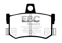Brake pad set Yellowstuff DP46622R EBC