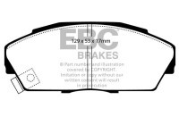 Brake pad set Yellowstuff DP47192R EBC