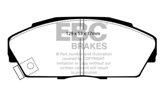 Brake pad set Yellowstuff DP47192R EBC