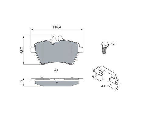 Brake pads BP1491 Bosch, Image 6