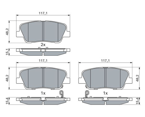 Brake pads BP1720 Bosch, Image 5