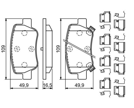 Brake pads BP1922 Bosch, Image 3