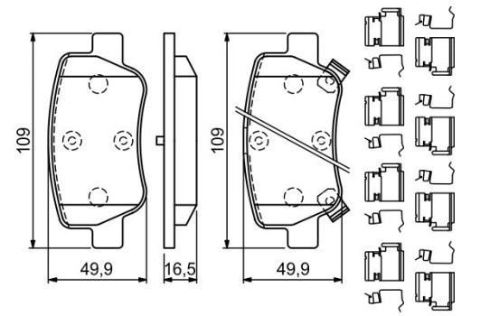 Brake pads BP1922 Bosch, Image 3