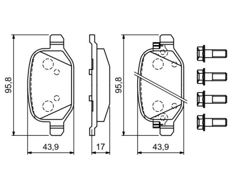 Brake pads BP1923 Bosch, Image 3