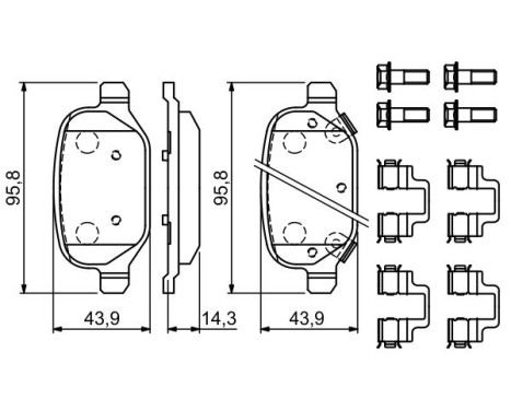 Brake pads BP1924 Bosch, Image 3