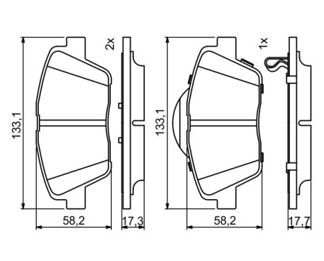 Brake pads BP1929 Bosch, Image 3