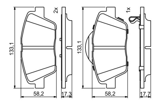 Brake pads BP1929 Bosch, Image 3