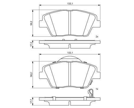 Brake pads BP1929 Bosch, Image 8