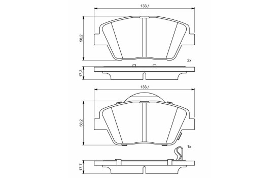 Brake pads BP1929 Bosch, Image 8