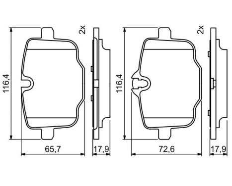 Brake pads BP1933 Bosch, Image 3