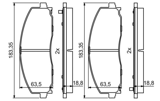 Brake pads BP1943 Bosch, Image 3