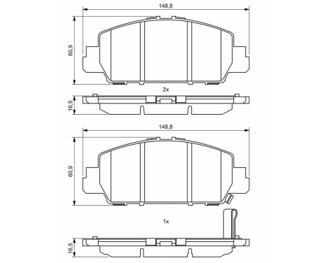 Brake pads BP1947 Bosch, Image 8
