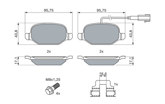 Brake pads BP1950 Bosch, Image 3