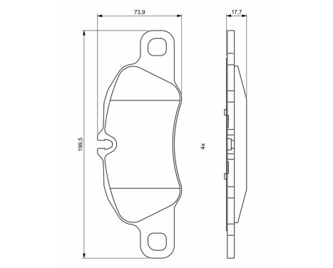 Brake pads BP1958 Bosch, Image 8