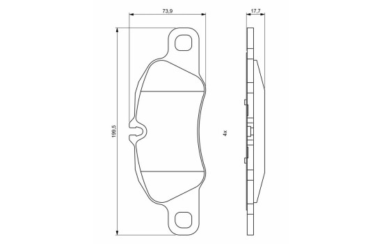 Brake pads BP1958 Bosch, Image 8
