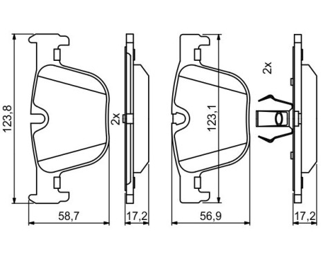 Brake pads BP1960 Bosch, Image 3