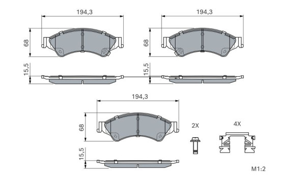 Brake pads BP1965 Bosch, Image 6