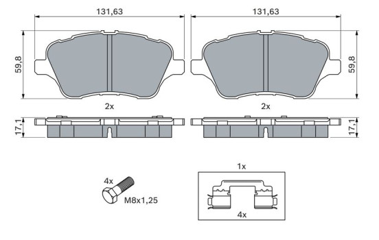 Brake pads BP1966 Bosch, Image 3