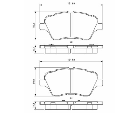 Brake pads BP1966 Bosch, Image 8