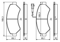 Brake pads BP1973 Bosch
