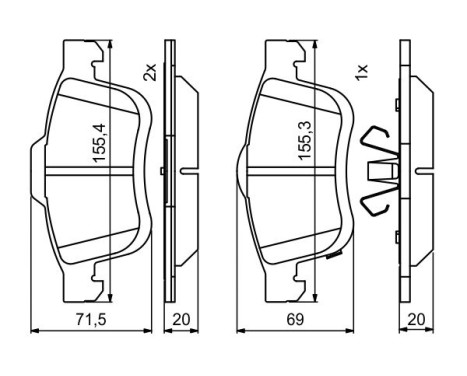 Brake pads BP1975 Bosch, Image 7