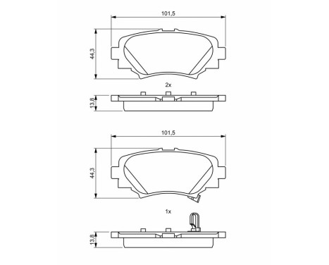 Brake pads BP1977 Bosch, Image 8