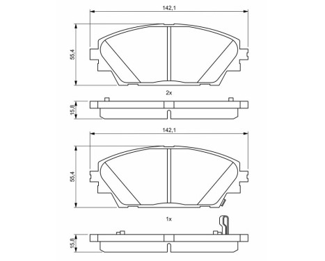 Brake pads BP1978 Bosch, Image 8