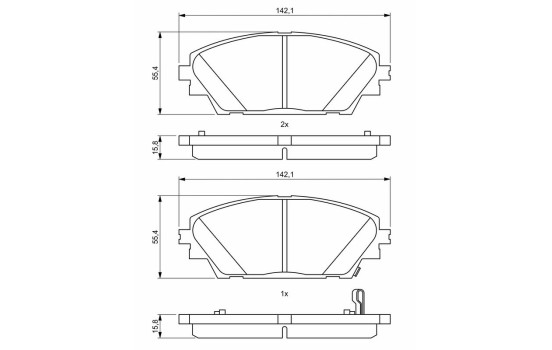 Brake pads BP1978 Bosch, Image 8
