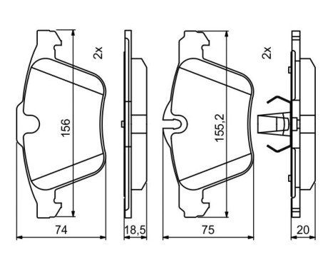 Brake pads BP1982 Bosch, Image 7
