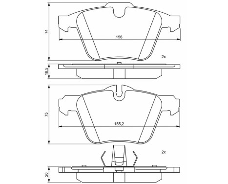 Brake pads BP1982 Bosch, Image 8
