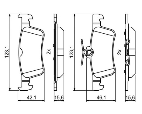Brake pads BP1985 Bosch, Image 3