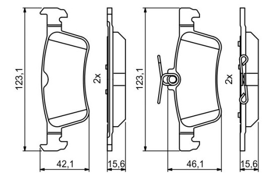 Brake pads BP1985 Bosch, Image 3