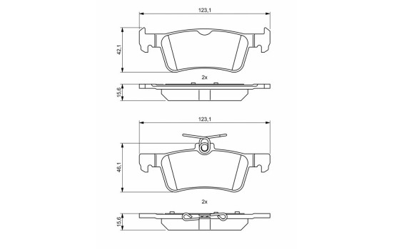 Brake pads BP1985 Bosch, Image 8