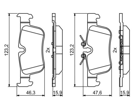 Brake pads BP1986 Bosch, Image 6