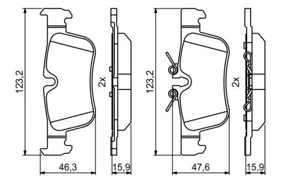 Brake pads BP1986 Bosch, Image 6