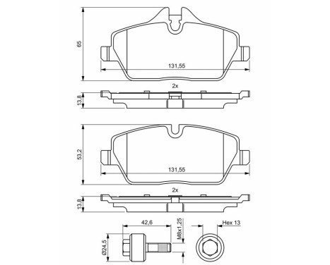 Brake pads BP1987 Bosch, Image 8
