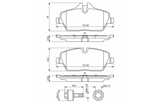 Brake pads BP1987 Bosch, Image 8