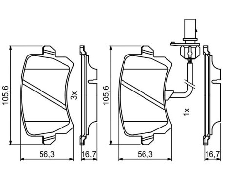 Brake pads BP1988 Bosch, Image 7