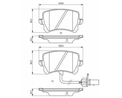 Brake pads BP1988 Bosch, Image 8
