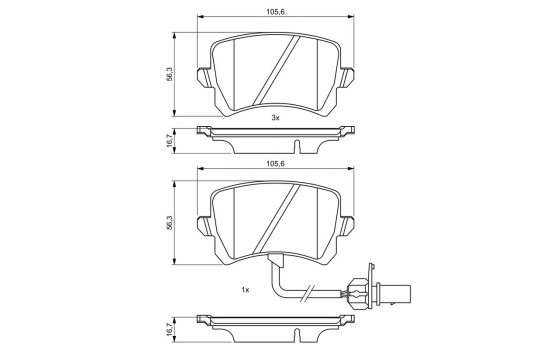 Brake pads BP1988 Bosch, Image 8