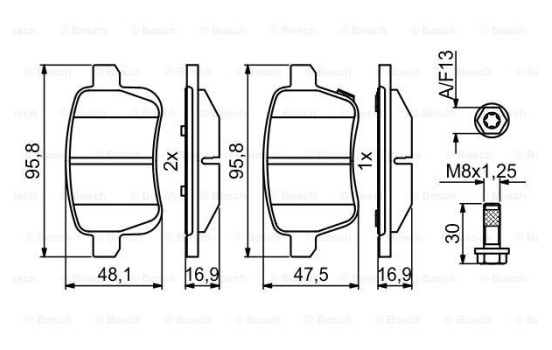 Brake pads BP1999 Bosch, Image 7