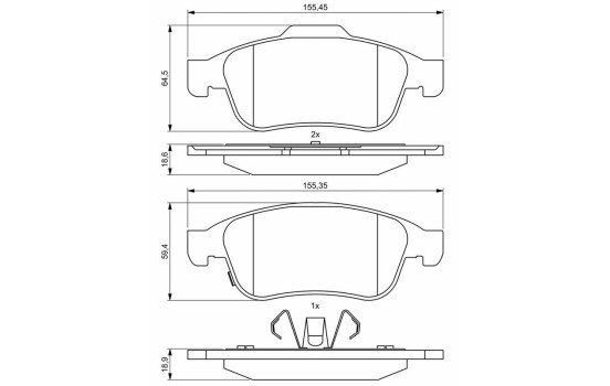 Brake pads BP2000 Bosch, Image 8