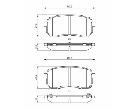Brake pads BP2002 Bosch, Image 8