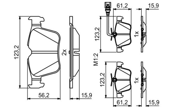 Brake pads BP2009 Bosch, Image 6