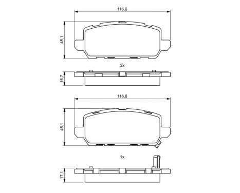 Brake pads BP2012 Bosch, Image 8
