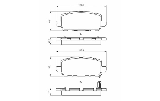 Brake pads BP2012 Bosch, Image 8