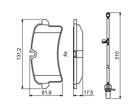 Brake pads BP2015 Bosch, Image 3
